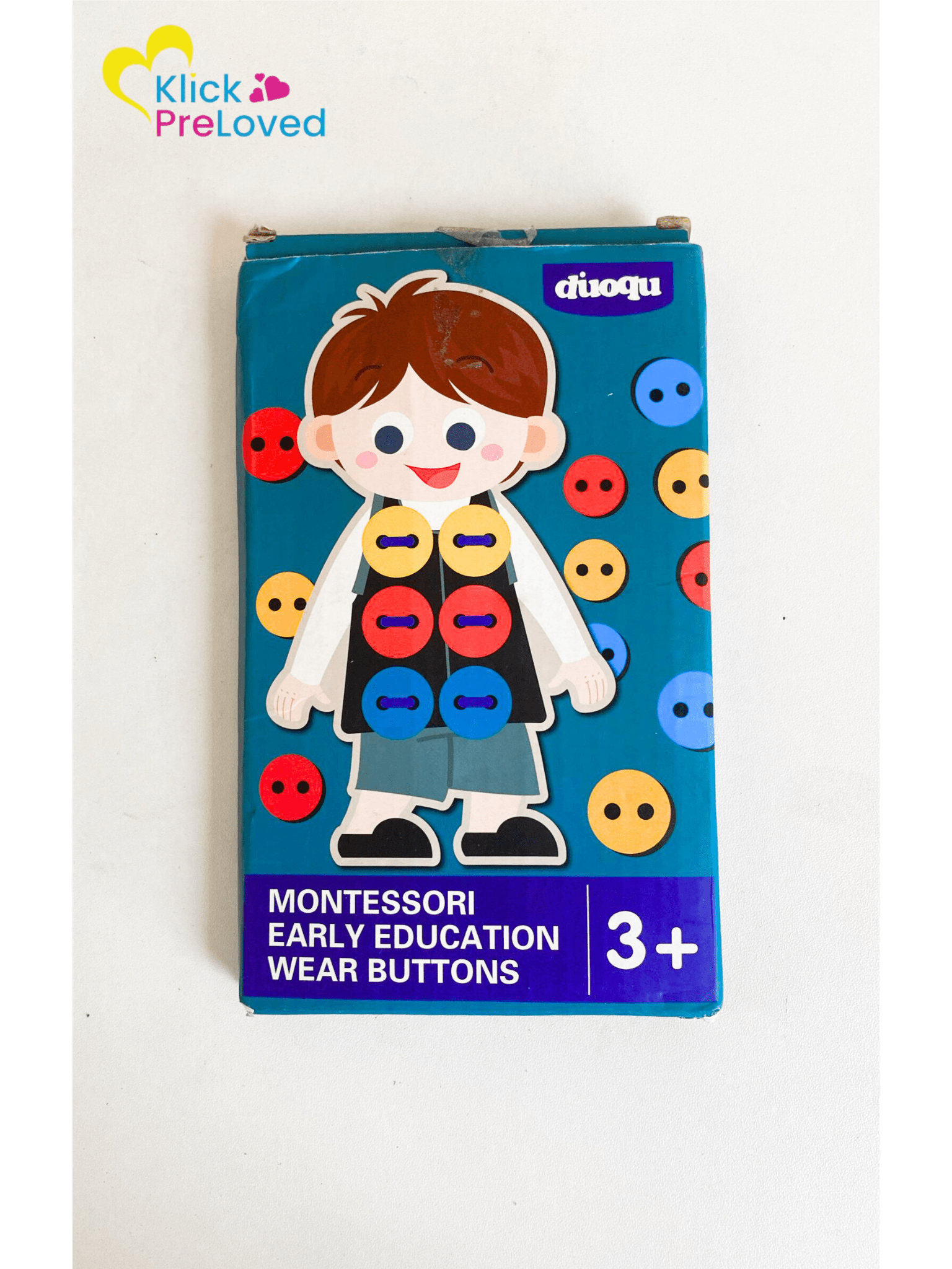 PreLoved Montessori Early Education Wooden Boy Shirt Lacing Board (Gently Used)