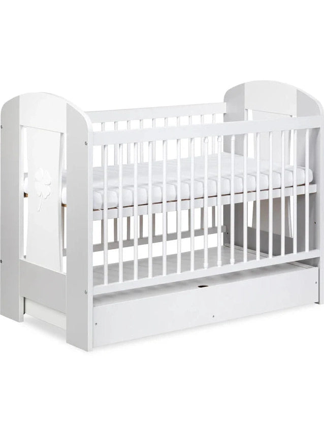 Crib Nati Collection With Grey Bedding Container 120 x 60 cm