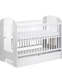 Crib Nati Collection With Grey Bedding Container 120 x 60 cm
