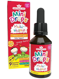 Natures Aid Mini Drops Multivitamin For 3 months to 5 years old - 50ml
