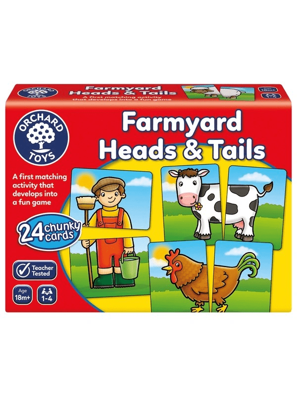 Orchard Toys Educational Game Farmyard Heads & Tails
