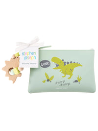 Stephen Joseph Silicone Teether with Pouch (Available in 4 different designs)