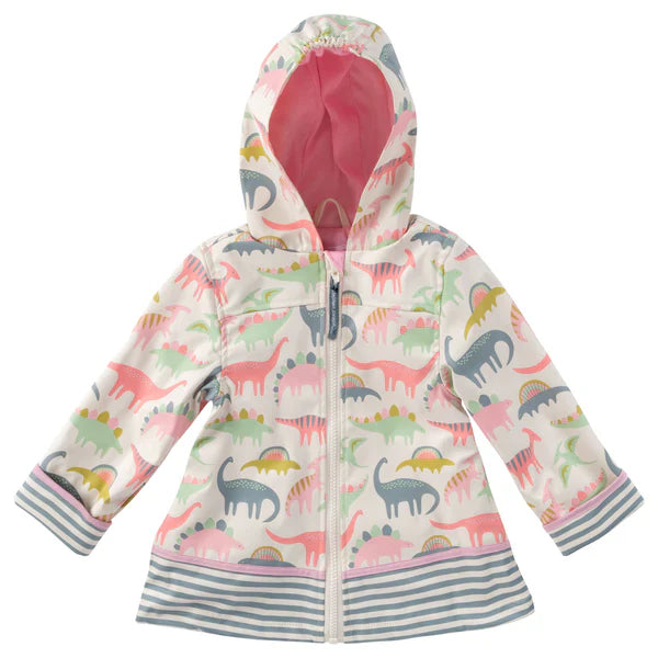Girls Stephen Joseph Raincoats - Pink Dino (4 Sizes Available)