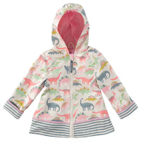 Girls Stephen Joseph Raincoats - Pink Dino (4 Sizes Available)