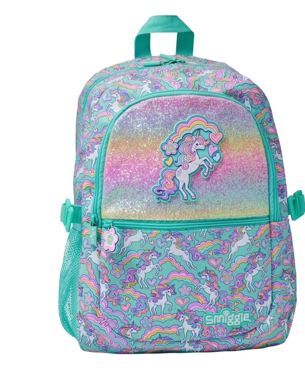 Smiggle Light Green Unicorn Backpack 16 Inches