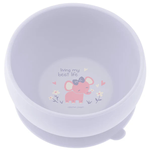 Stephen Joseph Suction Silicone Bowl (Available in 5 different designs)