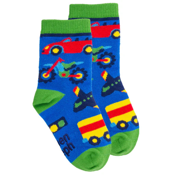 Stephen Joseph Non Slip Toddler Socks - Transport (3 sizes available)