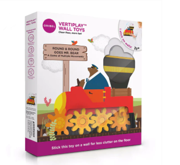 Oribel VertiPlay Wall Toy: Round & Round Goes Mr. Bear