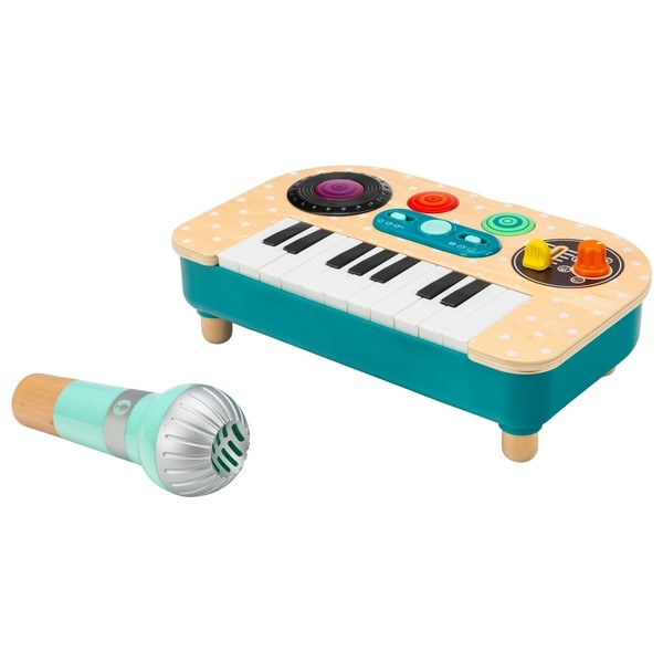 Squirrel Play Wooden Piano Take Along Electronic DJ Set